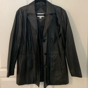 Leather blazer